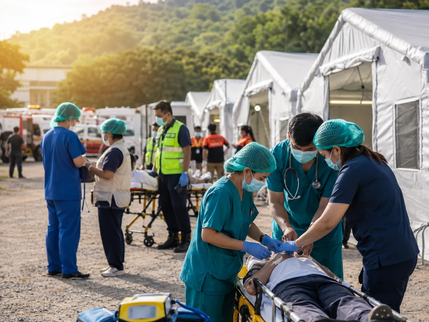 Emergency medical team simulation exercise