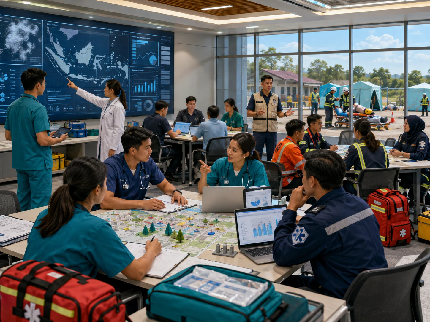 AIDHM regional emergency medical team training session